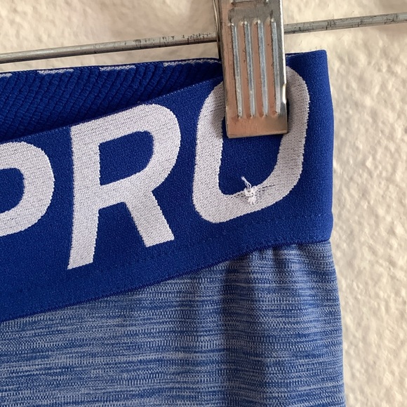 Nike Pro heathered blue and mesh panel leggings size fs - Picture 6 of 6